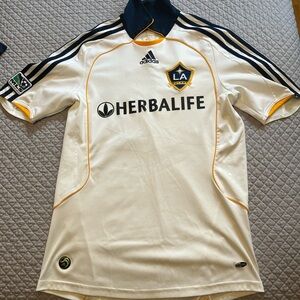 Adidas LA Galaxy Beckham White Jersey men’s size small